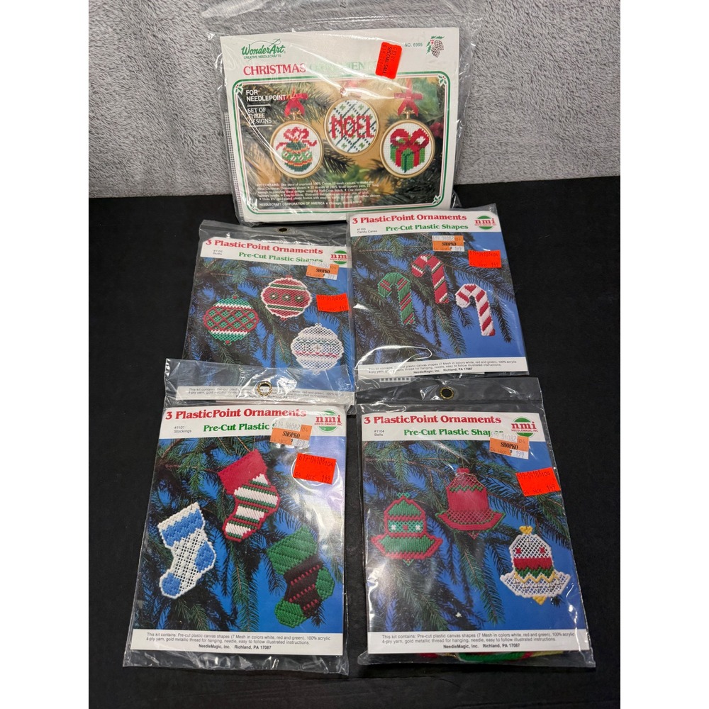 WonderArt Needle Magic Ornament Kits Multicolor Vintage Plastic Canvas